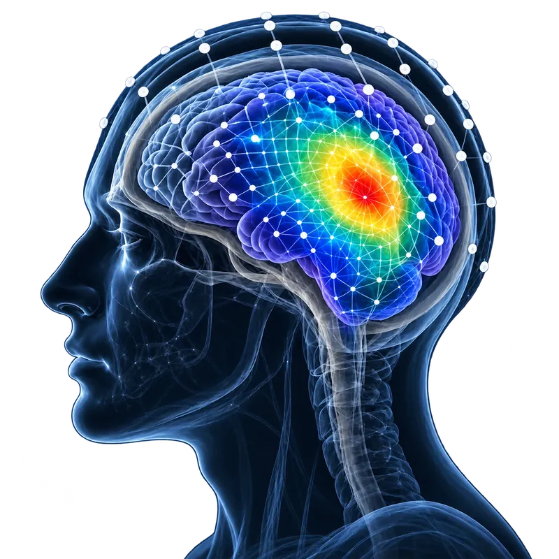 Lead-field sensitivity on a head model.