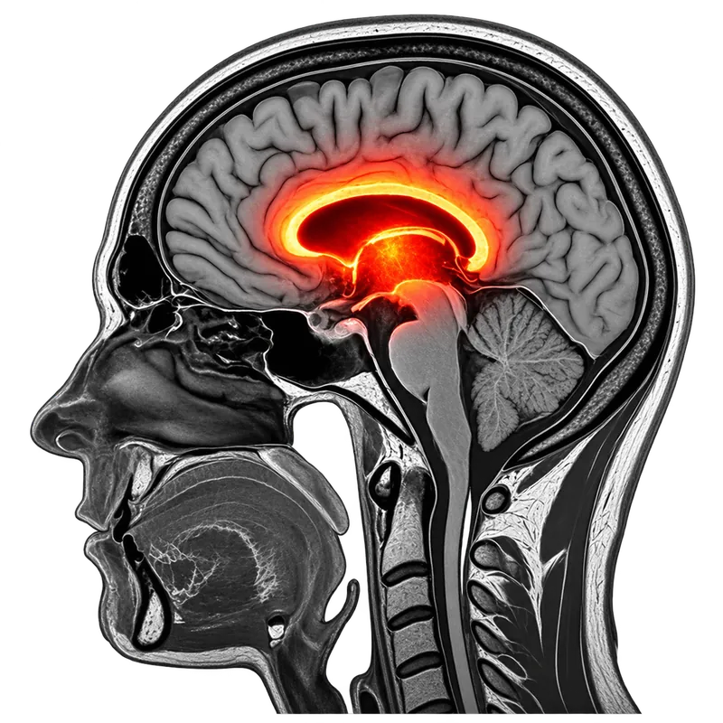 Inverse reconstruction hotspot on a brain slice.